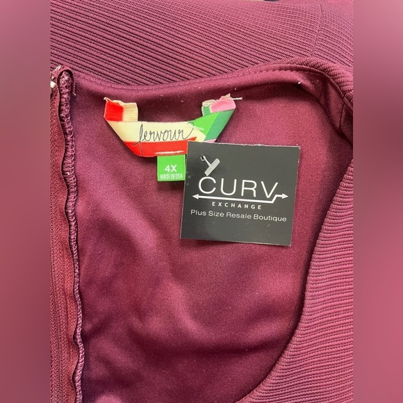 ANTHROPOLOGIE Fervour Red & Navy Color Block Dress - Size 4x - Picture 2 of 2